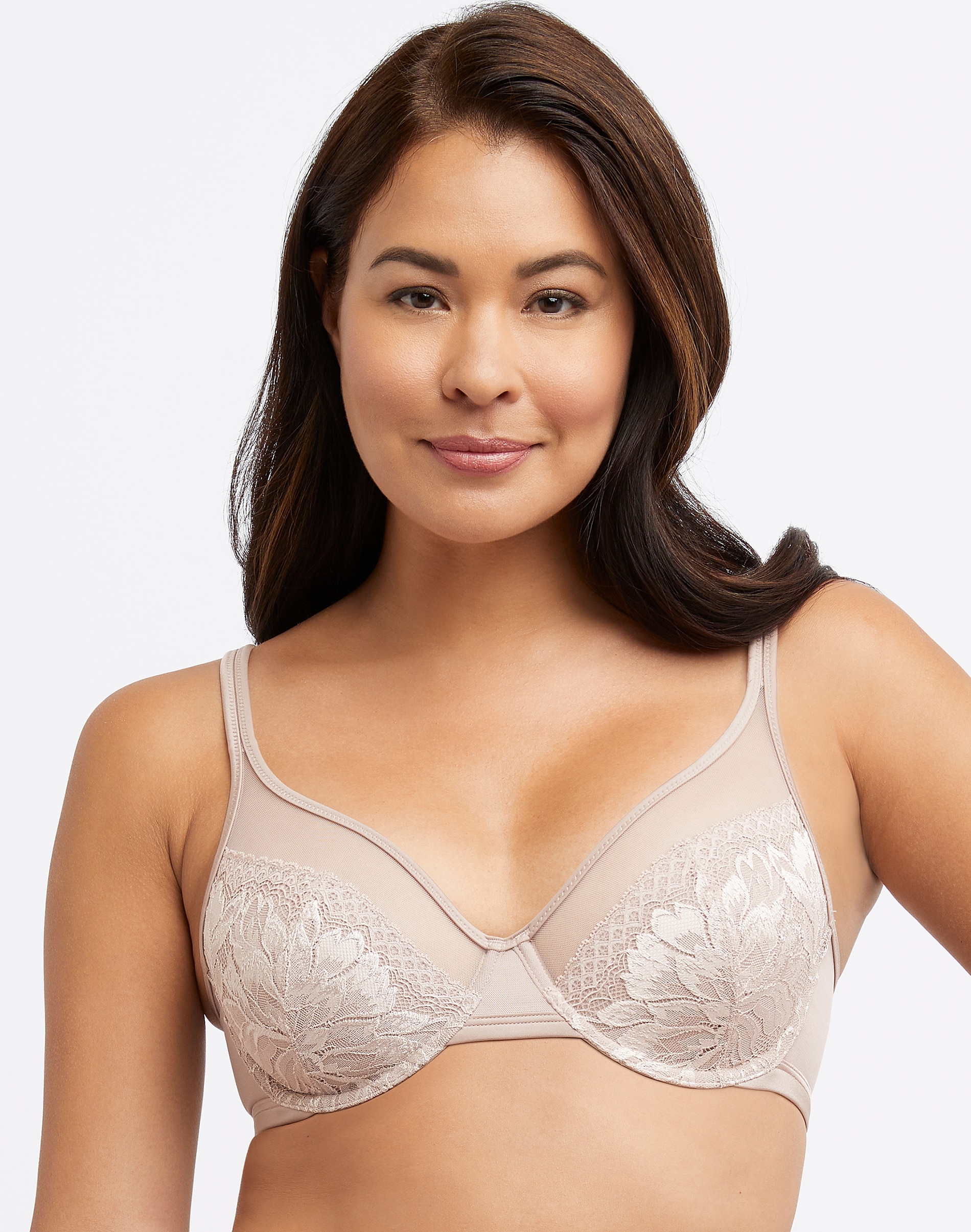 Bali One Smooth U® Lace Minimizer Underwire Bra