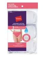Hanes ComfortSoft Cotton High-Cut Panties - Package Of 3