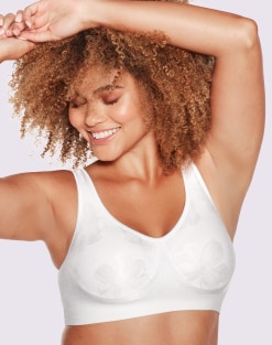 Bali Comfort Revolution Wireless Bra, Full-Coverage Wireless Bra,  Moisture-Wicking Wirefree Bra, Core Colors, Crystal Grey Aztec, X-Large :  : Clothing, Shoes & Accessories