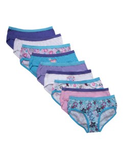 Hanes Girls Cotton Hipsters - Pack of 9