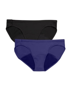 Hanes Women's Fresh & Dry Moderate Leak Bikini - Pack of 2