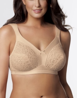 Playtex womens 18 Hour Ultimate Lift and Support Wire Free Bra, White/Nude,  36D at  Women's Clothing store