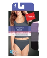 Hanes Lisse En Microfibre Culotte Échancrées - Paquet De 4