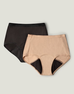 Hanes Women's Fresh & Dry Moderate Leak Brief  - Pack of 2