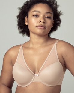 Wonderbra Wireless Bra with Wide Underbust Wonderband, Nude