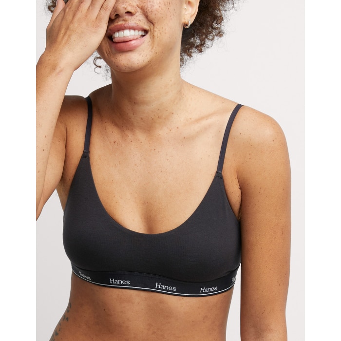 Black crop bra deals