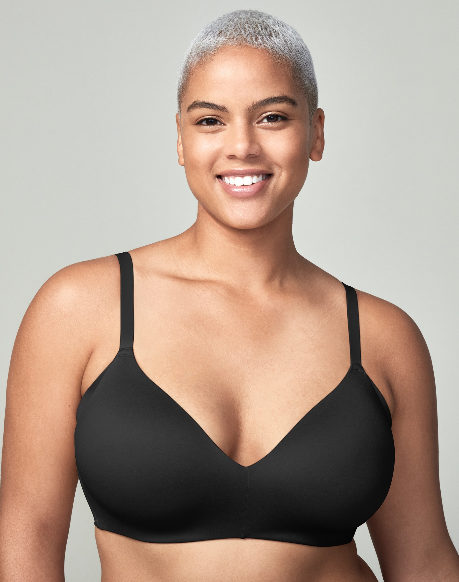 Comfort Chic Back Smoothing Full Support Wireless Bra Black